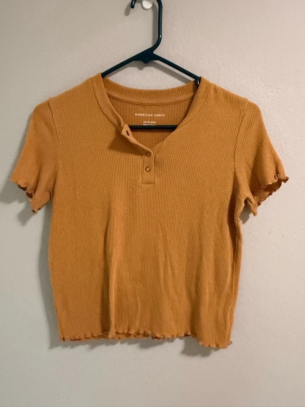 American Eagle Ribbed Crop Top Bundle XS Green Mustard Y2K - Picture 7 of 11